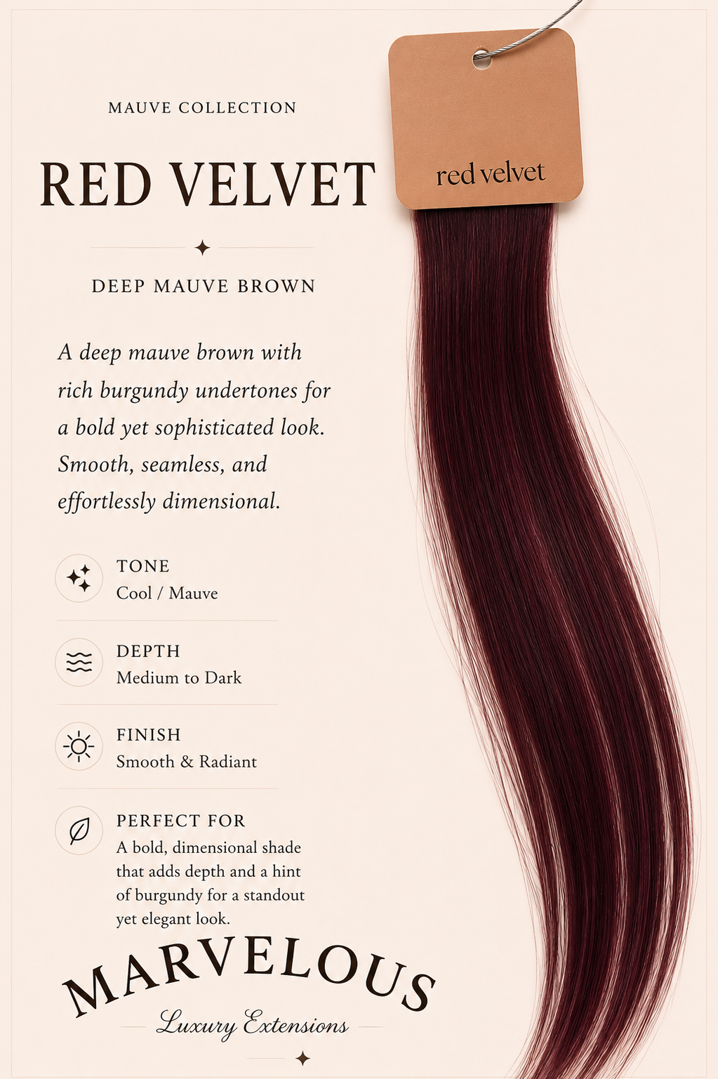 Mauve Shades - Straight Hybrid Weft