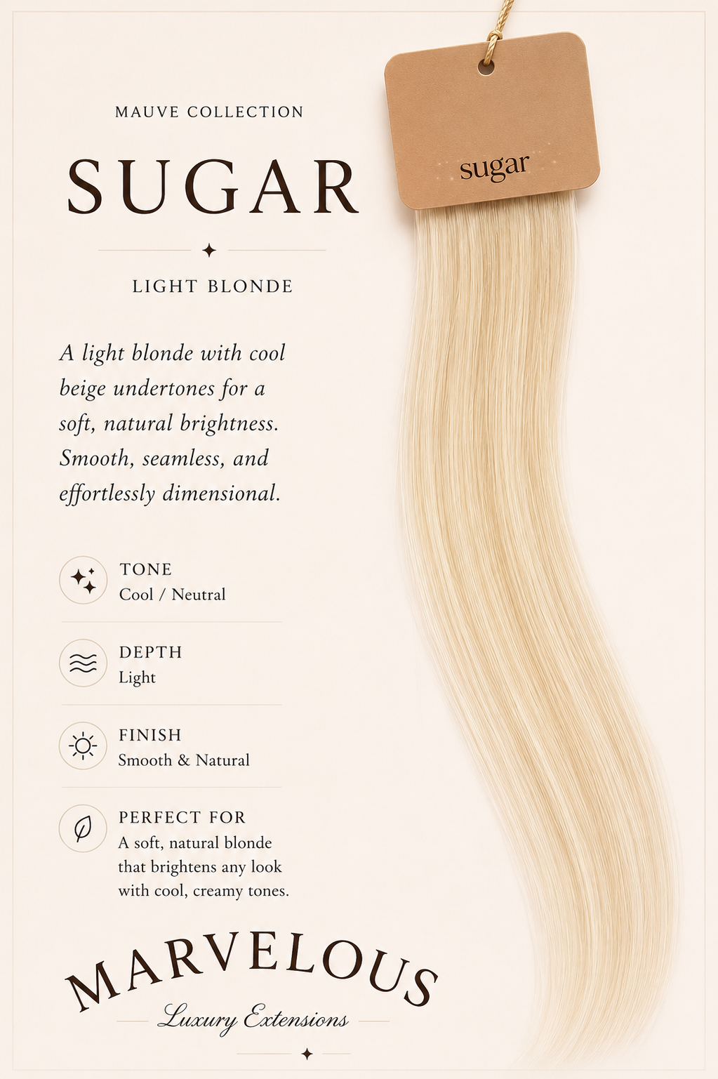 Mauve Shades - Straight Hybrid Weft